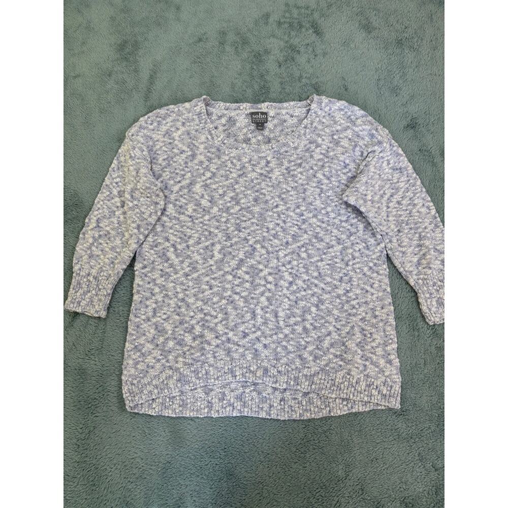 Soho Street Blue Knitted Cozy Pullover Sweater Size US Medium